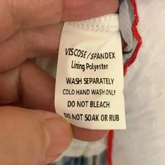 Miss Nikky fully lined, boho, patchwork summer dress w asymmetrical bottom hem - Picture 7 of 8